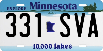 MN license plate 331SVA