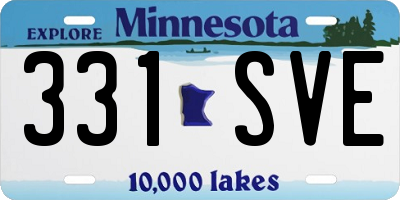 MN license plate 331SVE