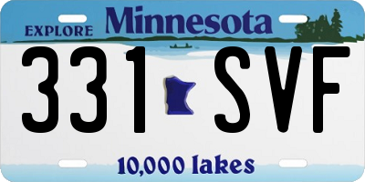 MN license plate 331SVF