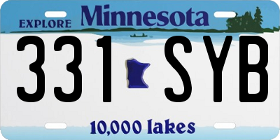 MN license plate 331SYB