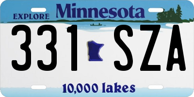 MN license plate 331SZA