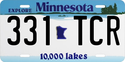 MN license plate 331TCR