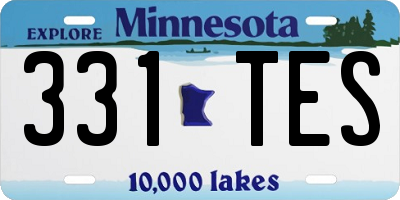 MN license plate 331TES