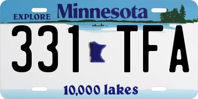 MN license plate 331TFA