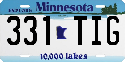 MN license plate 331TIG