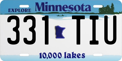 MN license plate 331TIU