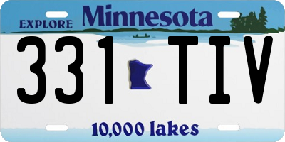 MN license plate 331TIV