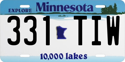 MN license plate 331TIW