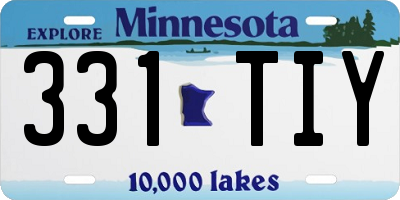 MN license plate 331TIY