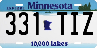 MN license plate 331TIZ
