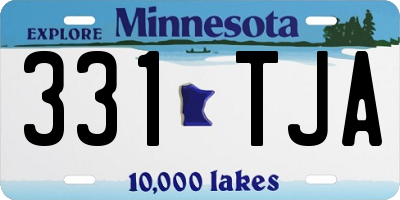MN license plate 331TJA