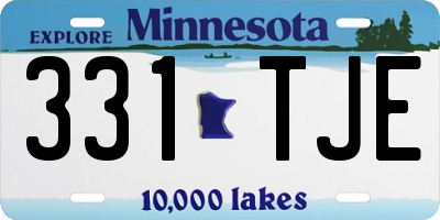 MN license plate 331TJE