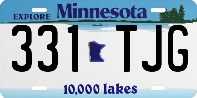 MN license plate 331TJG
