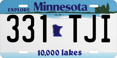 MN license plate 331TJI