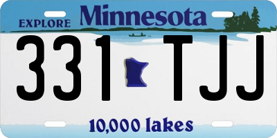 MN license plate 331TJJ