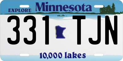 MN license plate 331TJN
