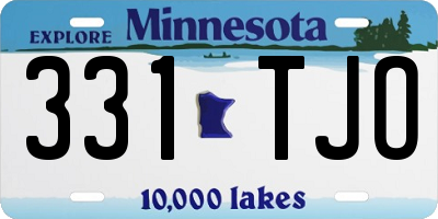 MN license plate 331TJO