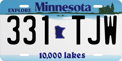 MN license plate 331TJW