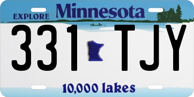 MN license plate 331TJY