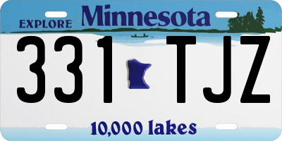 MN license plate 331TJZ