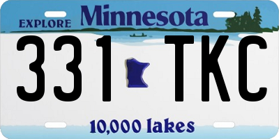 MN license plate 331TKC
