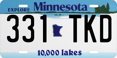 MN license plate 331TKD