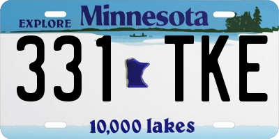 MN license plate 331TKE