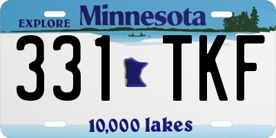 MN license plate 331TKF