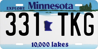 MN license plate 331TKG