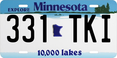 MN license plate 331TKI