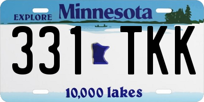 MN license plate 331TKK