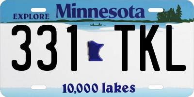 MN license plate 331TKL