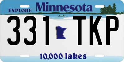 MN license plate 331TKP