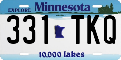 MN license plate 331TKQ