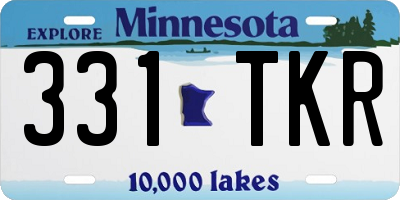 MN license plate 331TKR