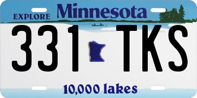 MN license plate 331TKS