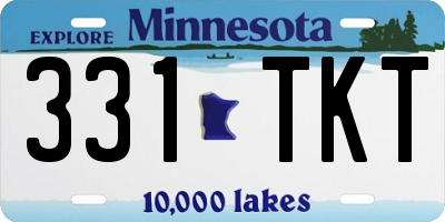 MN license plate 331TKT