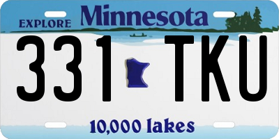 MN license plate 331TKU