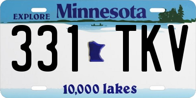 MN license plate 331TKV