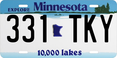 MN license plate 331TKY