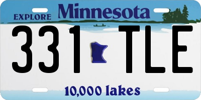 MN license plate 331TLE