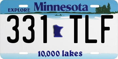 MN license plate 331TLF