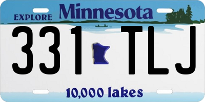 MN license plate 331TLJ
