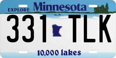 MN license plate 331TLK
