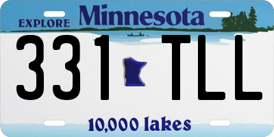 MN license plate 331TLL