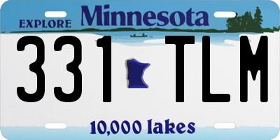 MN license plate 331TLM