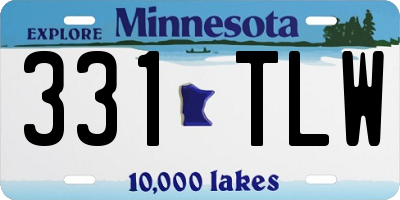 MN license plate 331TLW