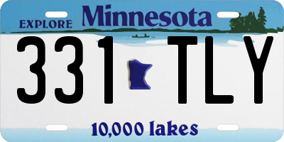 MN license plate 331TLY