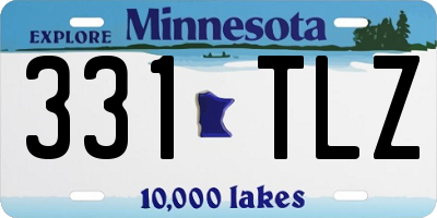 MN license plate 331TLZ
