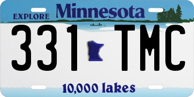 MN license plate 331TMC